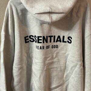 Essentials Fear of God Hoodie Light Oatmeal Large